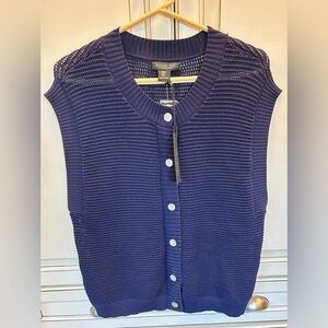 NWT Rachel Zoe Navy short sleeve cardigan